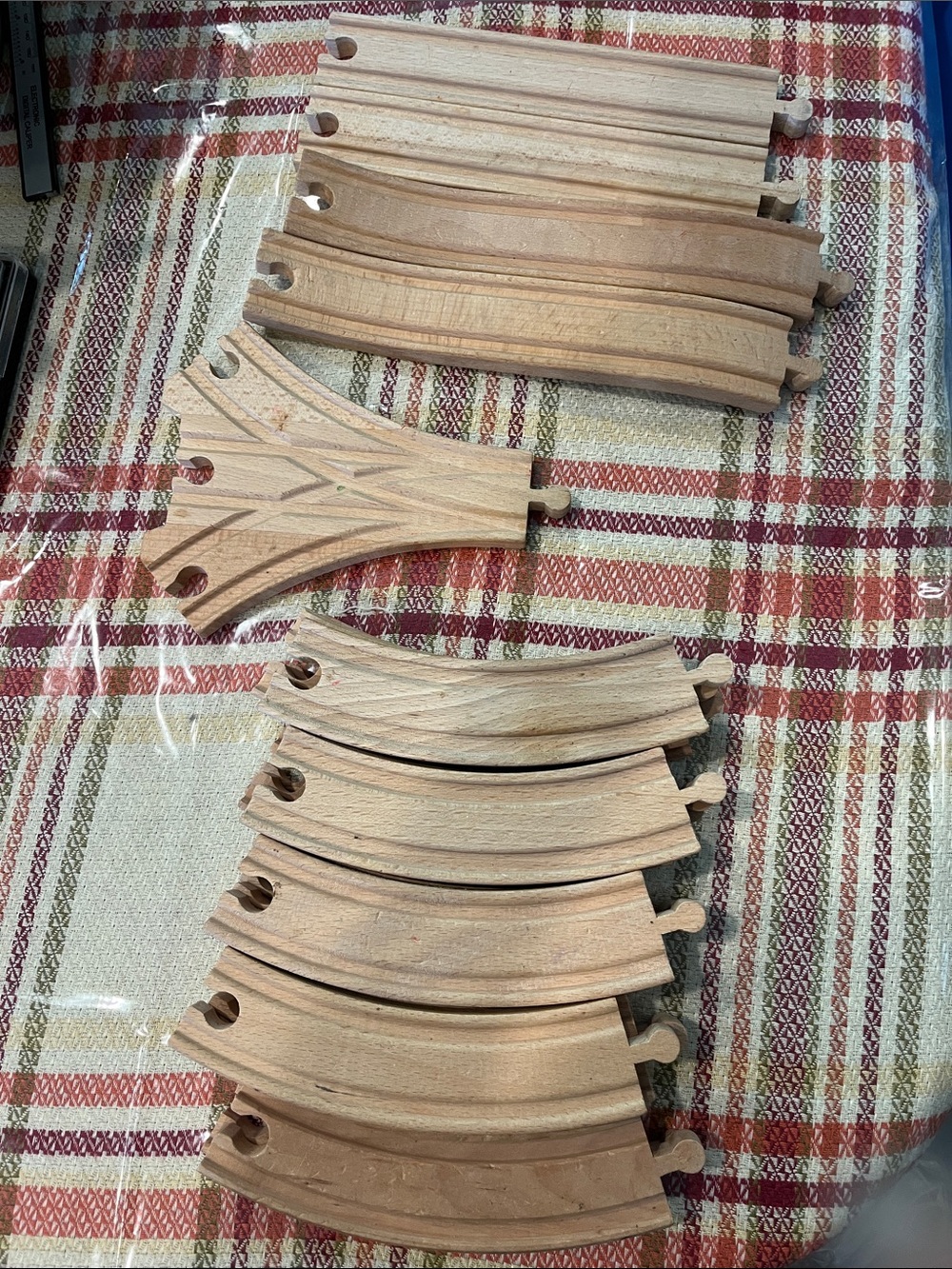 19pc Wooden Train Track Bundle
